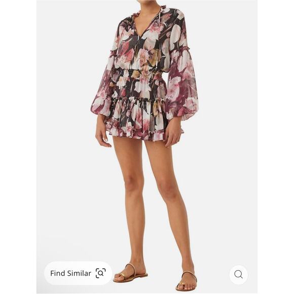 MISA Los Angeles Elisabetta Dress Flora Tropical Mix NWT M - Picture 3 of 9